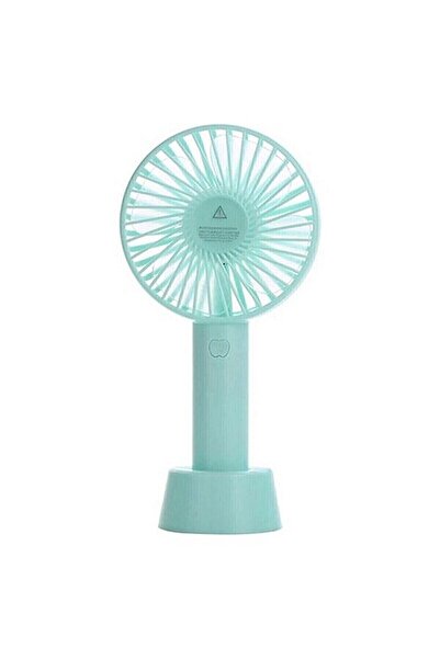 DESİNGSHOP Mini Şarjlı Standlı El Vantilatörü Fanı Soğutucu Vantilatör Turkuaz