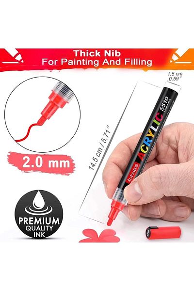 gebzeli Posca Style Acrylic Based Pen 24 Piece Set That Can Be Used On All Kinds Of Surfaces