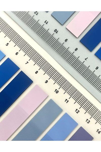 Fobinote 10 Colored Turquoise Postit - Vibrant Blue Shades, Transparent / Ari334-001 / Sticky Note