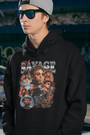 SEVBANO 21 Savage Rapper Bask l Unisex Oversize Hoodie Fiyat Yorumlar Trendyol