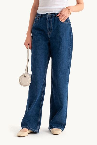 Hiccup Pantaloni de jeans cu talie înaltă, cu picioare super late