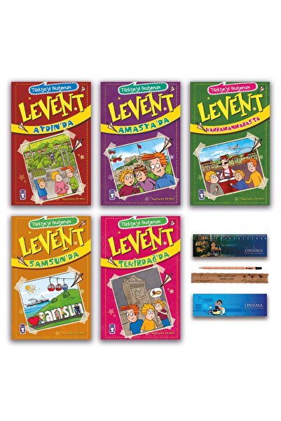 Timaş Çocuk Levent Türkiyeyi Geziyorum Set 5 Kitap - Aydın - Amasya - Kahrama...