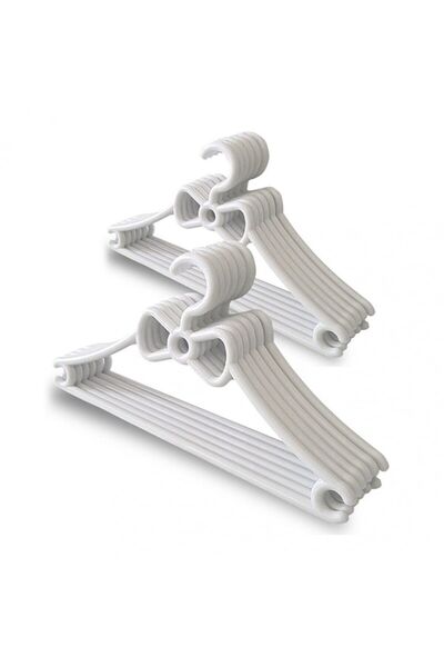 Askıcı 18 White Baby Clothes Hangers