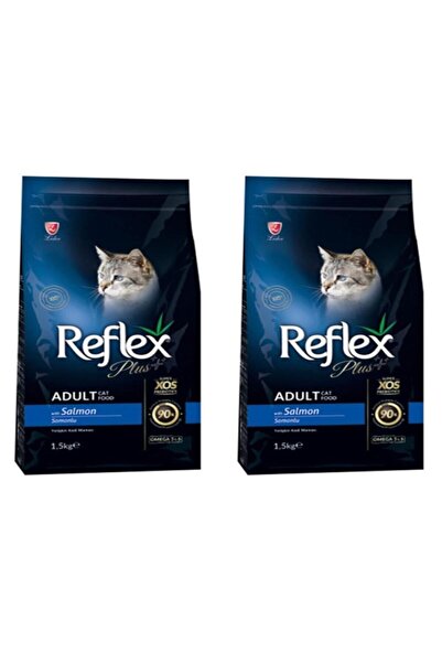 Reflex Plus Somon Balıklı Yetişkin Kedi Maması 1,5 Kg 2'li Set