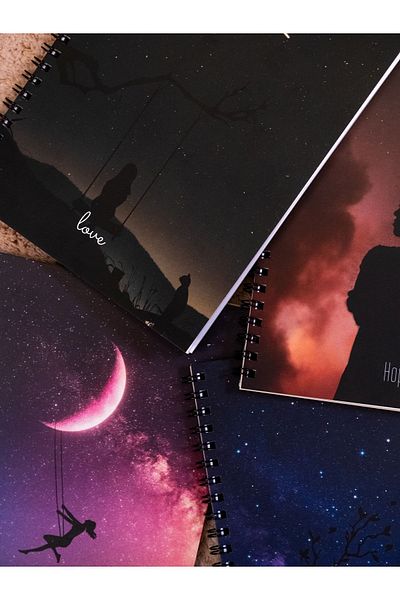 Fobinote Trend Series Spiral School Notebooks - Set of 4 (80 PAGES)