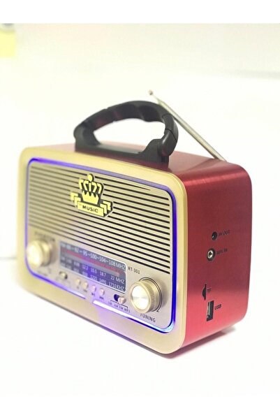 Everton Shop-rt-301 Nostaljik Görünümlü Ahşap Bluetoothlu Mp3 Çalar Radyo Müzik Kutusu