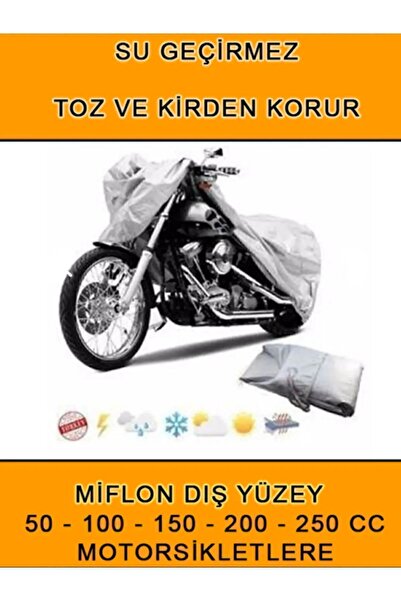 Genel Markalar Motor Brandası-Çadırı-Örtüsü Miflonlu 50 Cc Ve 250 Cc Tüm Markalara Uyumlu Motor Brandası A++ Kalite