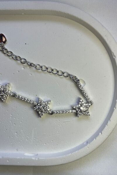 veenaccessory سوار Star Feast - فضي - سوار فضي، سوار فضي، سوار فولاذي