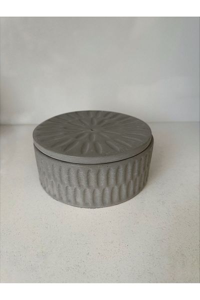 Bautinq Store Decorative Large Size Box with Lid Jewelry Box Scandinavian Style Decoration Gray Concrete