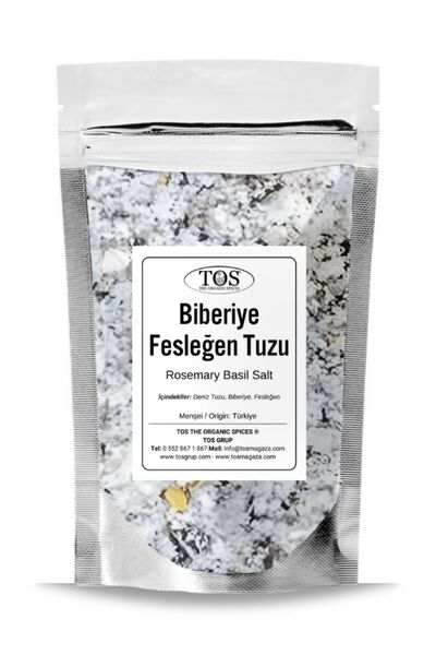 TOS The Organic Spices Biberiye Fesleğen Tuzu 1 kg (1. Kalite) Rosemary Basil...