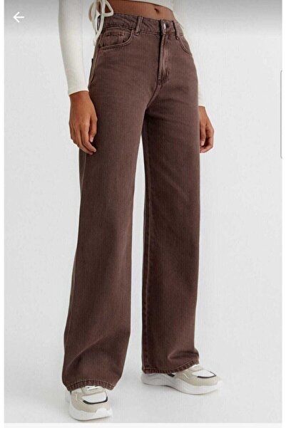 DRC trend Davis Brown Lycra - Super High Waist Loose Palazzo Jeans. (Super High) Wide Leg