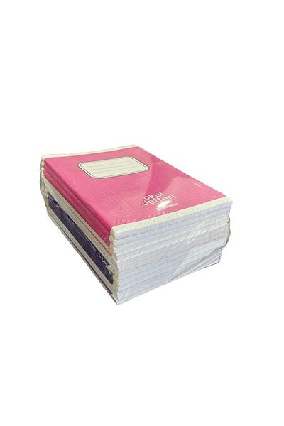 Umur A5 80 YP Checked Stitching Wire Cardboard Cover Notebook - Set of 12