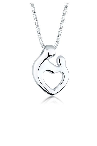 ELLI Halskette Damen Mutter Kind Herz Bindung in 925 Sterling Silber