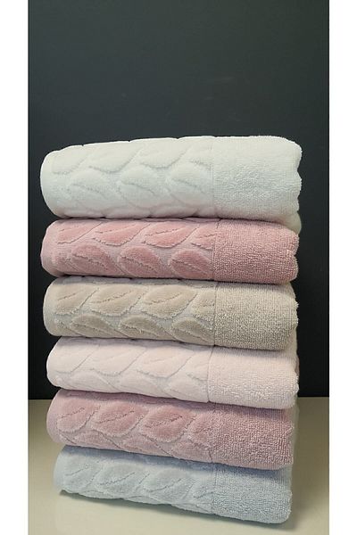 Nurpak Σετ Πετσέτες Χεριών Hazal 6 τεμαχίων 50x90cm 100% βαμβάκι