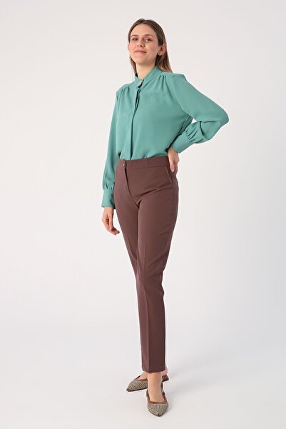 ALLDAY Mink Lycra Cigarette Trousers