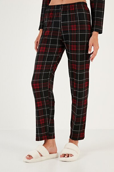 Lela Desenli Beli Lastikli Gömlek Yaka Dokuma Pijama Takımı PİJAMA TAKIMI 6095660