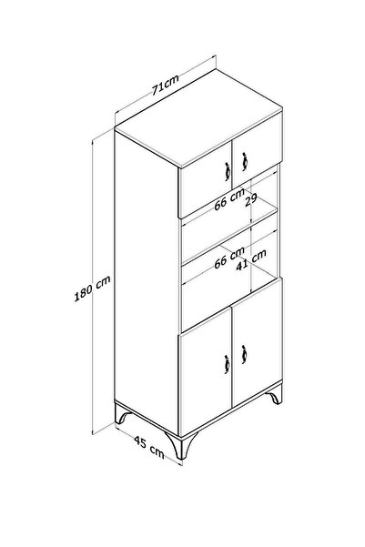 ESMOPA MOBİLYA Çok Amaçlı Dolap, Fırın, Kiler, Banyo, Balkon Dolap (büyük Boy Fırın Kabini)