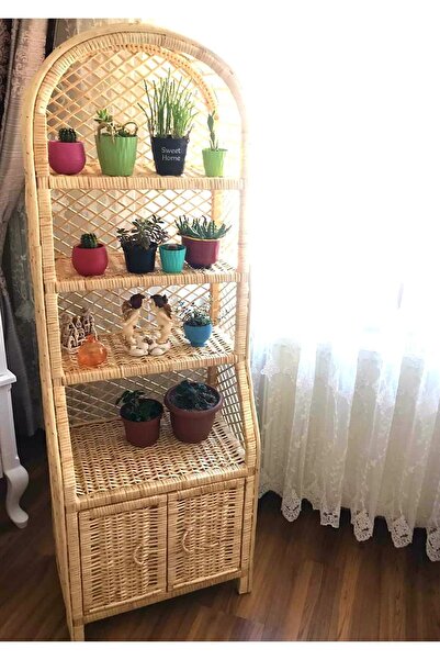 Renklidükkan hasır Hasır Söğüt Dekoratif Raf