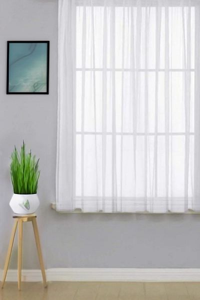 GOCCIA Voile Tulle Cortina Albă ca Zăpada