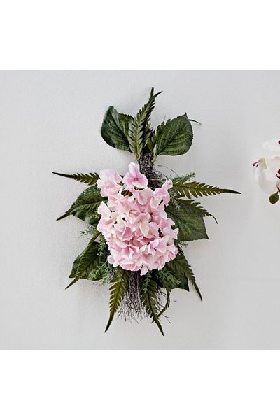 Home Box Fleur Hydrangea Blush Wall Decor - 20x8x38 cm