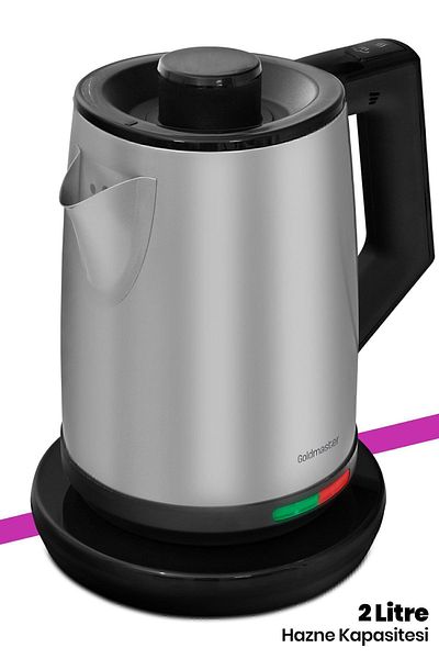 GOLDMASTER Çayla 2200 Watt Inox Stainless Steel Tea Maker And Kettle