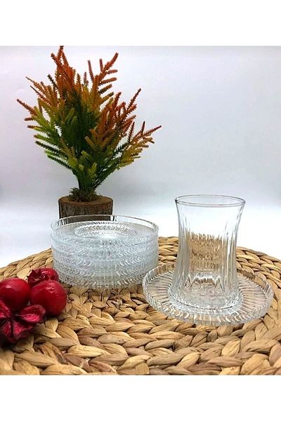 Paşabahçe 12 Piece Elysia Imported Tea Set