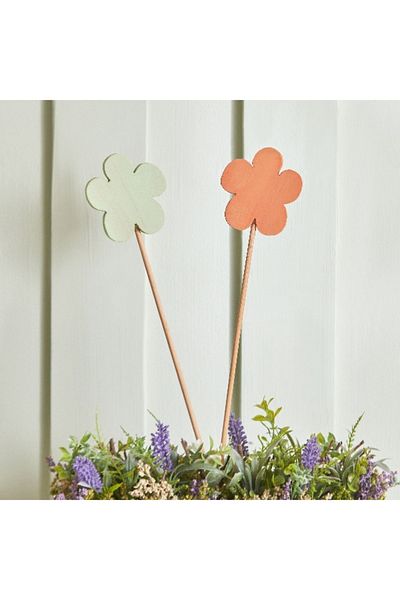 Home Box Trent 2-Piece Wooden Flower Stick Set - 8x7.6x38 cm