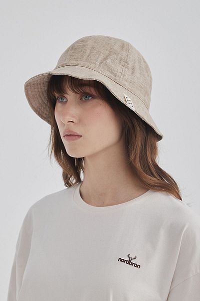Nordbron Unisex Mink Linen Blend Κεντημένο λογότυπο Καπέλο κουβά Αντιιδρωτικό 100% βαμβάκι με εσωτερική επένδυση Nolasco