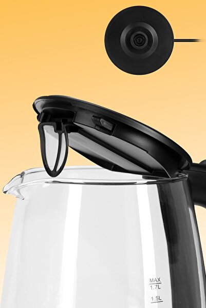 GOLDMASTER Aquarıne 1.7 Lt Işıklı Cam Kettle Su Isıtıcı