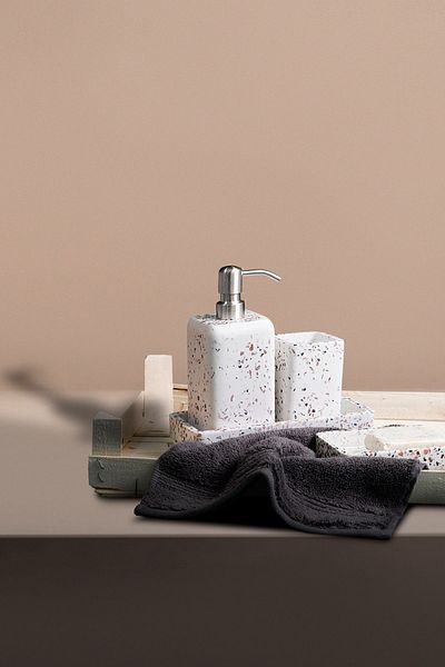 İrya Σετ Μπάνιου Μωσαϊκό 4 Τεμάχια Λευκό