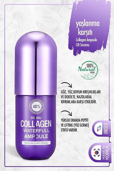 DR. CELLIO Anti-Aging Collagen Bulb Skin Serum Containing Gıınsu Pure Hydrolyzed Collagen (dev Size)