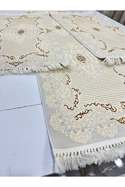 Abant Yatak Odası 3'lü Halı Seti Varaklı Leke Tutmaz Argın Halı