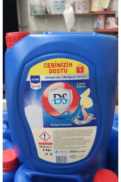DERİNSU KİMYA Ds Elde Yıkama Bulaşık Deterjanı Limon 4 Lt