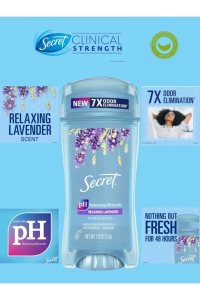 Secret Fresh Clear Gel Antiperspirant ve Deodorant 73gr relaxing lavender