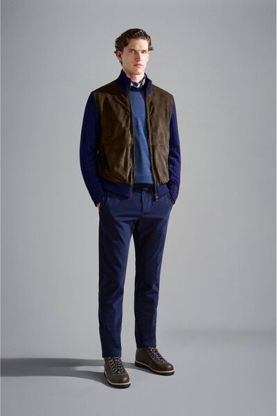 PAUL&SHARK MEN'S ZIPPED PULLOVER C.WWOOL