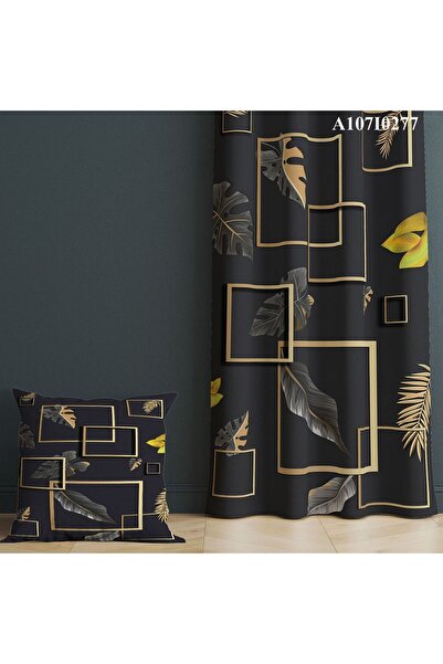 A2ZTR Dijital Baskılı Fon Perde ( Tek Kanat ) Ve Kırlent Kılıfı