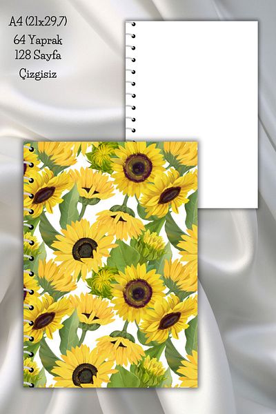 daily notebook دفتر ملاحظات مدرسي غير مبطن حلزوني عتيق - 64 ورقة، مقاس A4 (21x29,7 سم)
