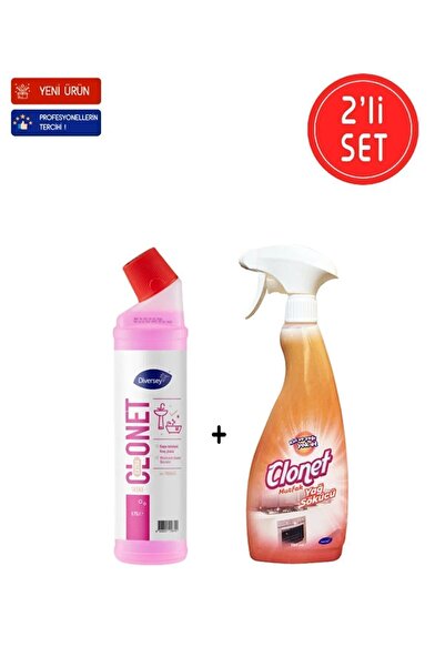 Diversey Clonet Temizlik Paketi ( 1 Adet Mutfak Temizleyici + 1 Adet Banyo ve...