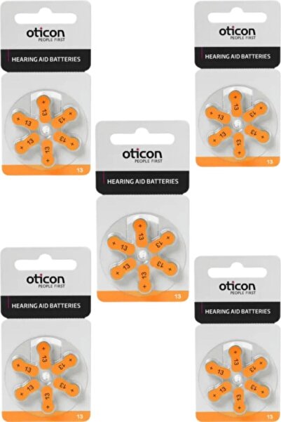 Oticon 13 Numara Pil Işitme Cihazı Pili Kulaklık Pili, 30 Adet