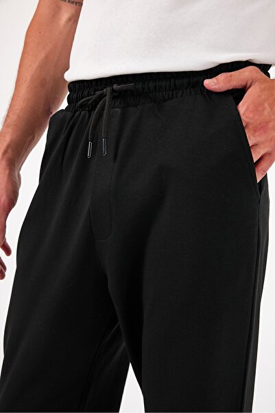THE RULE Black Baggy Summer Sweatpants - Loose Fit, Comfortable Cotton