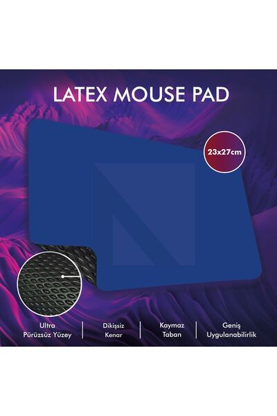 ACTIVE TEAM MP05 - Mousepad pentru jocuri, albastru mediu, 27x23 |   Bază ant...