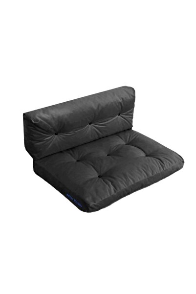 Mavi Vitrin İç Mekan Yıkanabilir Balkon Teras Yer Minderi 100x70 cm