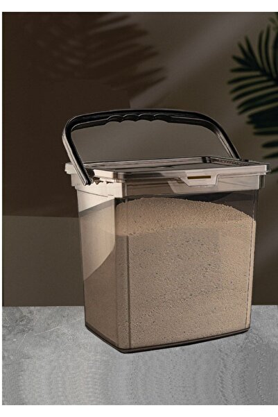 FERAH PLASTİK Şeffaf Kapaklı Deterjanlık Taşınabilir Deterjan Saklama Kutusu 6 Lt (2Lİ)