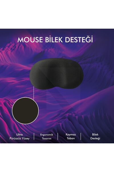 ACTIVE TEAM MP03 - Memory Mouse Bilek Destek Pedi | Yumuşak, Ergonomik, Fare Önü El Bileği Dinlendirme Pedi