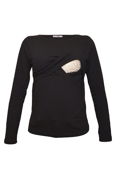 Luvmabelly 2701-2708 Tricou din bumbac cu mânecă lungă pentru alăptare de maternitate