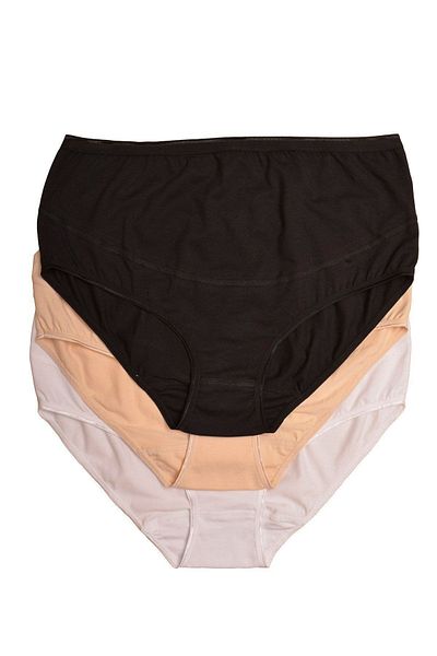 Luvmabelly Myra9801 Özten - Set de 3 chiloți de maternitate - negru, piele, alb