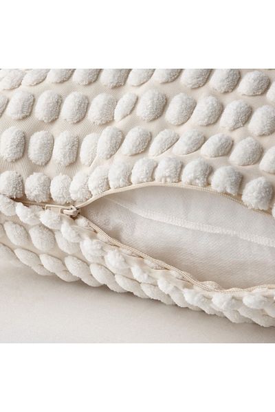IKEA Husă de pernă 2 buc - albă, 50x50 cu fermoar, interiorul nu este inclus