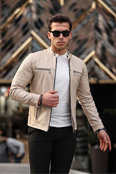 Boymen Men's Leather Jacket leather coat