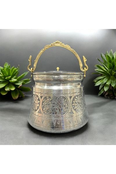 CRALİCHE 5 Lt Copper Yogurt Fermentation Pot Satil Siti?L Gazi?Antep El I?Ş?