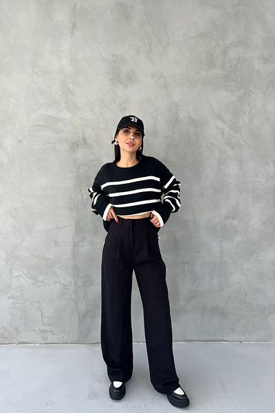 Seda Yalçın Atelier Black Palazzo Trousers - Back Pocket Detail